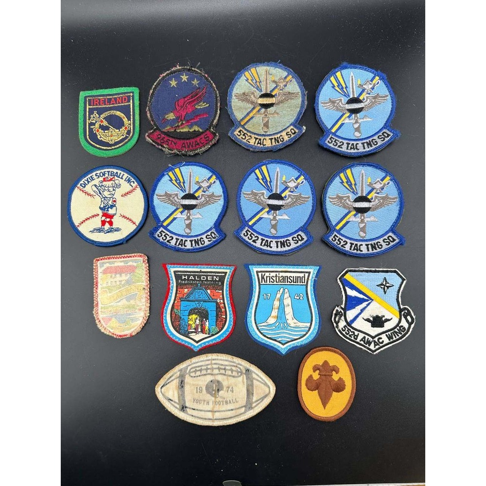 Vintage Military & Sports Patch Lot 552nd TAC TNG SQ AWACS - 051/1 (139)
